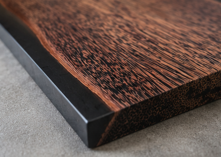 The RiverStone | Handcrafted Coconut Timber & Stone Resin Serving Board | Moku Original