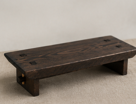 The Horizon Dai | Handcrafted Japanese Wood Display Riser | Shou Sugi Ban Akamatsu Pine | Horizon Collection
