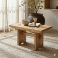 Handcrafted Meditation Stool | Solid Scandinavian Redwood Pine | Natural Satin Finish