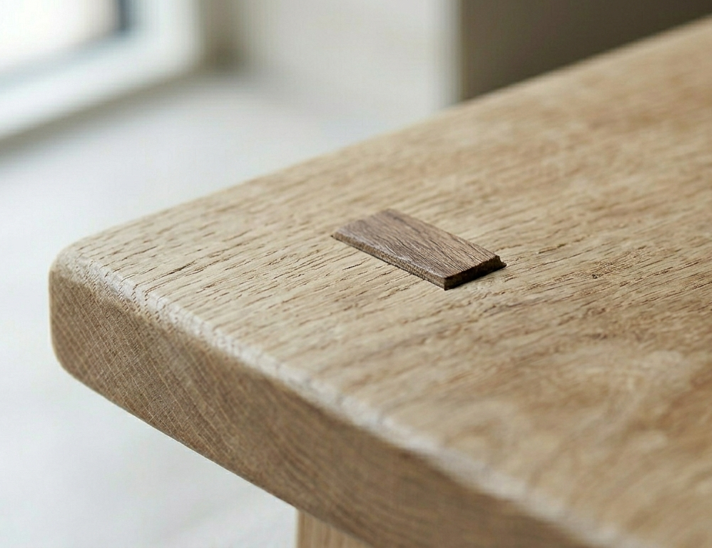Close-up of a wooden surface of japanese zen stool, high grain definition