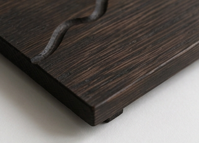 The SoraNami Tea Tray | Handcrafted Japanese Wood Tray | Shou Sugi Ban Akamatsu Pine | Horizon Collection